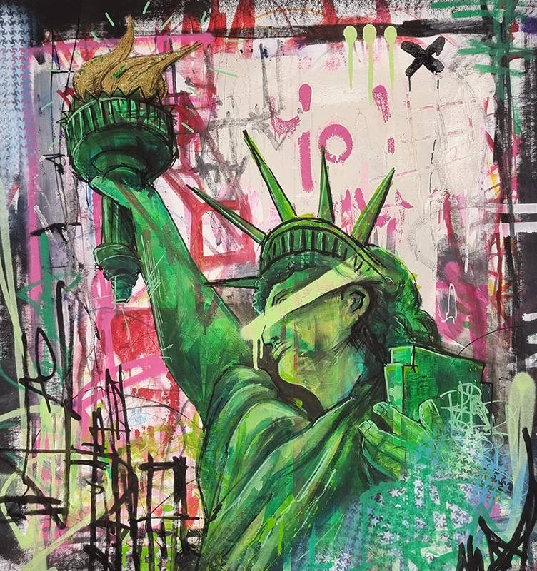Blind Liberty painting by Zero Gradient